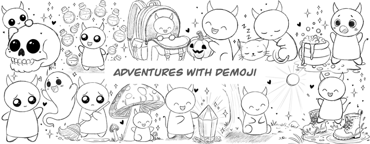 Adventures with Demoji Sketches Mug