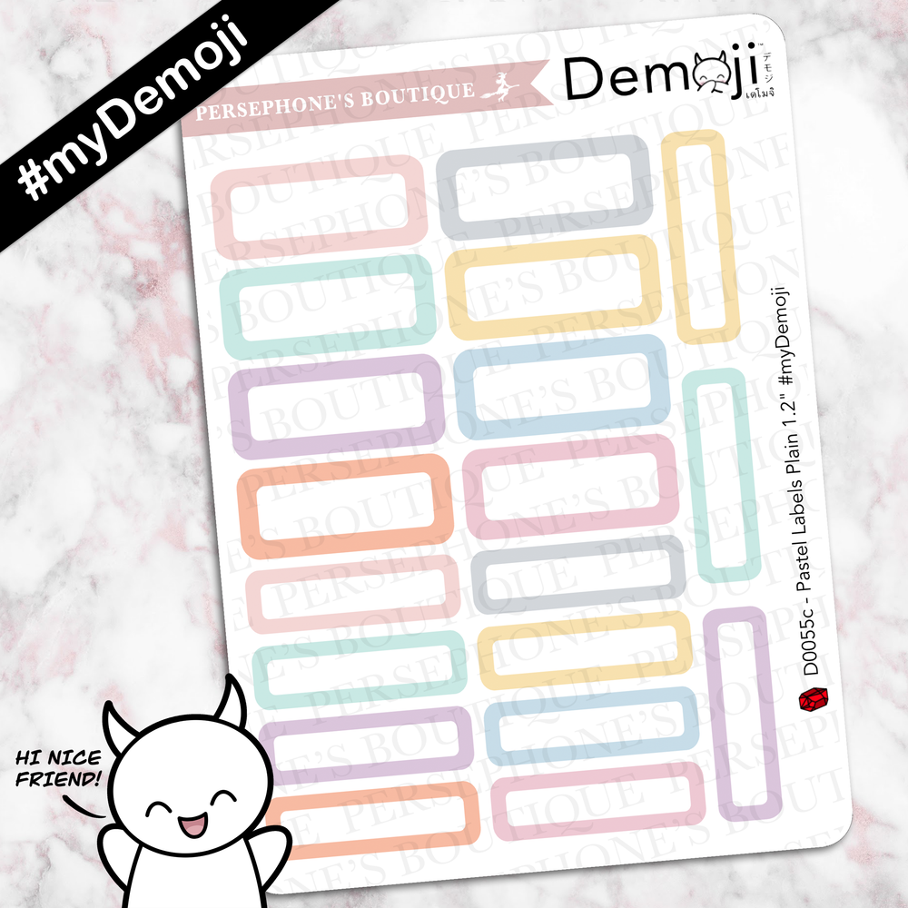 Pastel Labels - Plain - Persephone's Boutique
