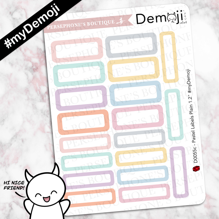 Pastel Labels - Plain - Persephone's Boutique