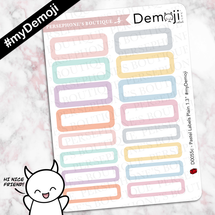 Pastel Labels - Plain - Persephone's Boutique