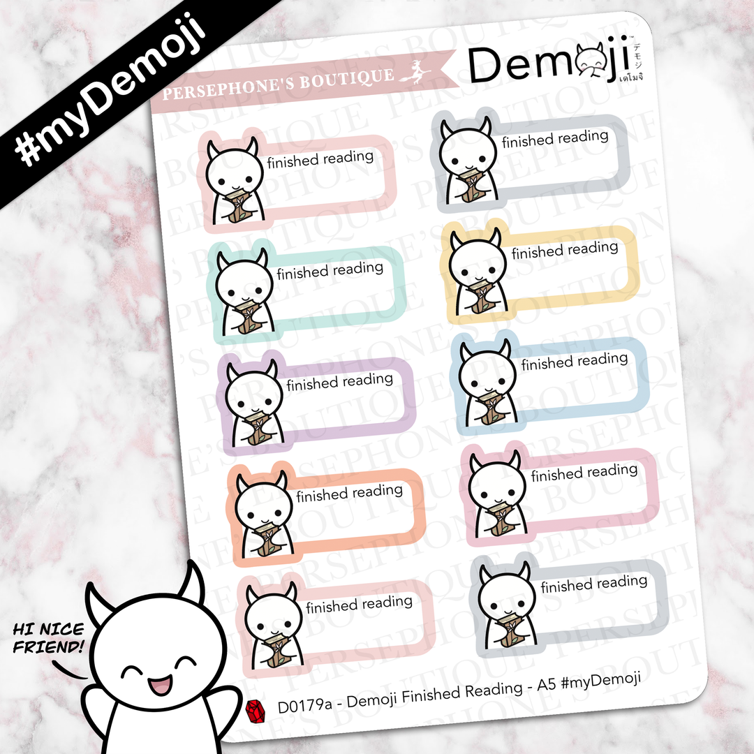Demoji Currently/Finished Reading - Persephone's Boutique