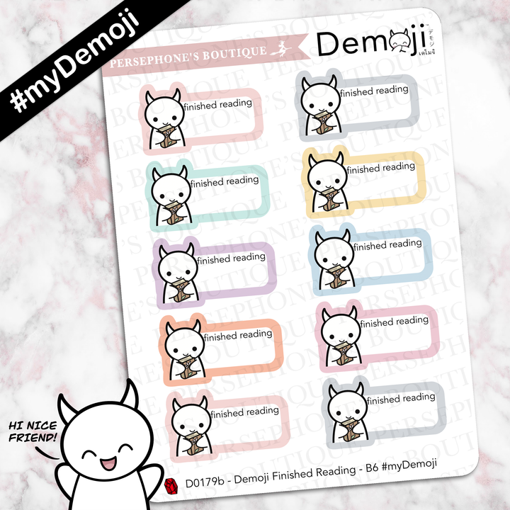 Demoji Currently/Finished Reading - Persephone's Boutique