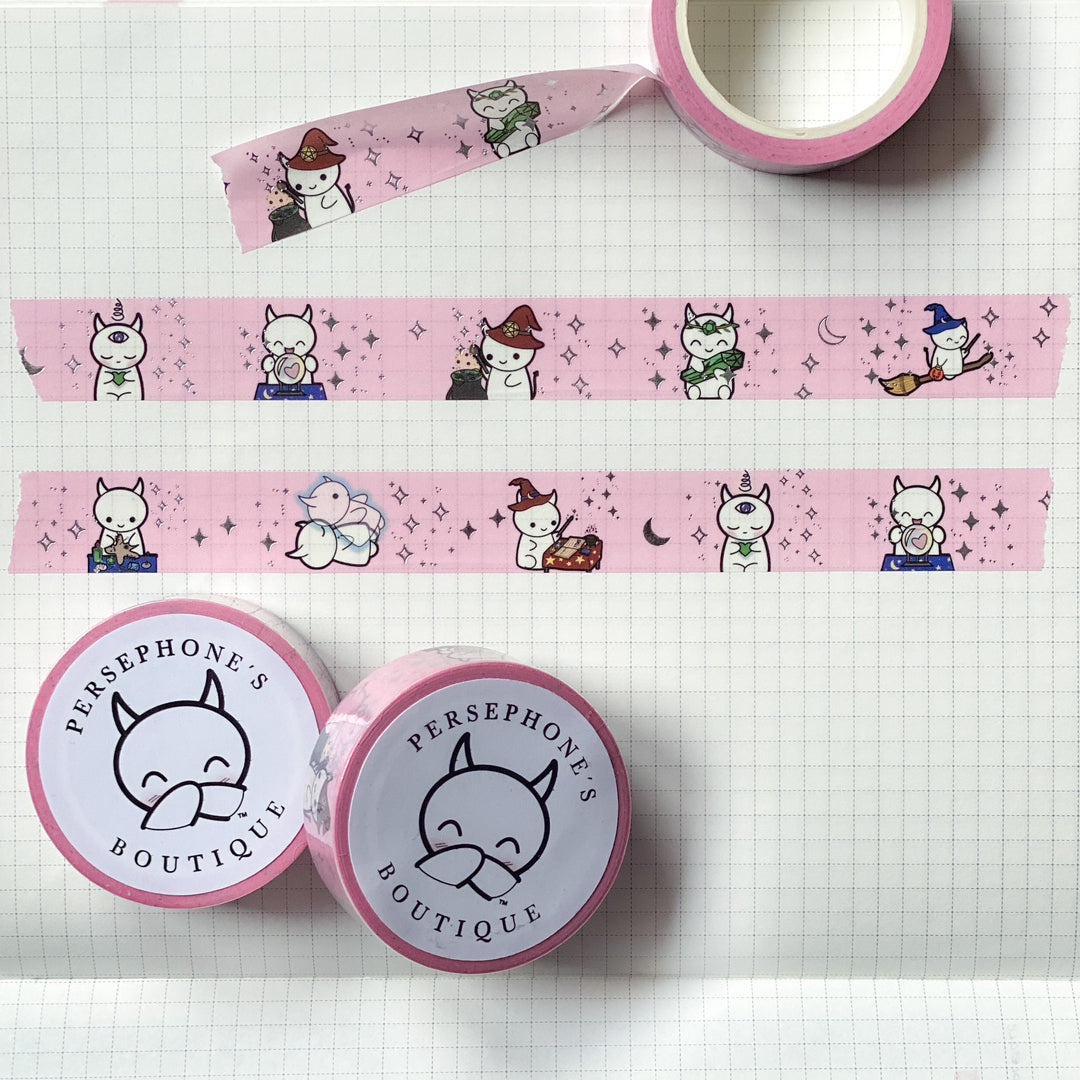 Demoji Witching Washi Tape - 15mm [silver foil]