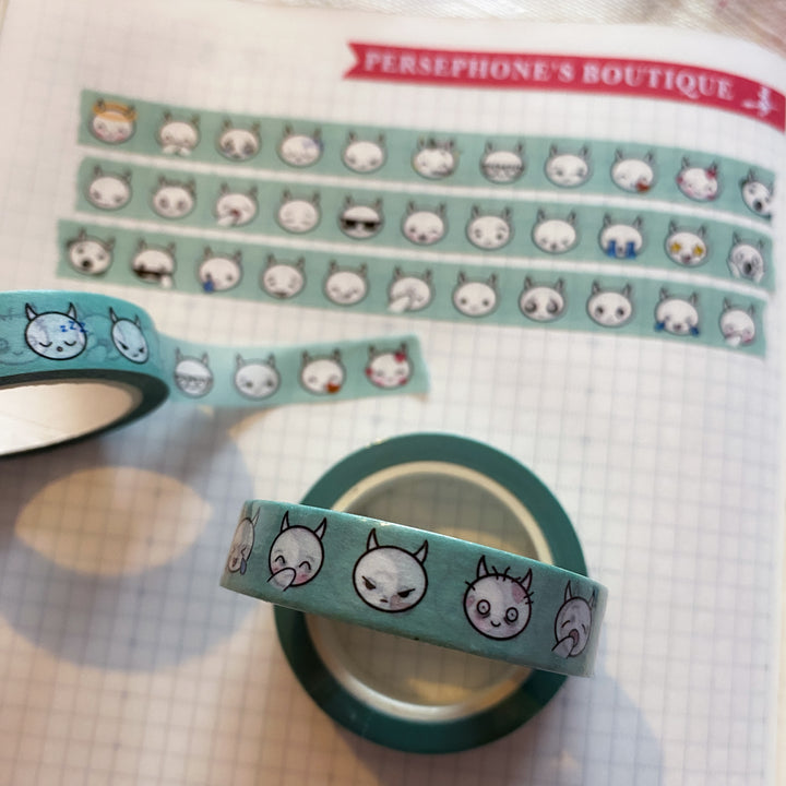 Mint Demojicons Washi Tape - 10mm