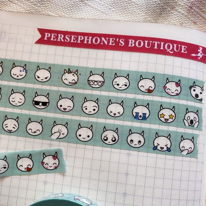 Mint Demojicons Washi Tape - 10mm