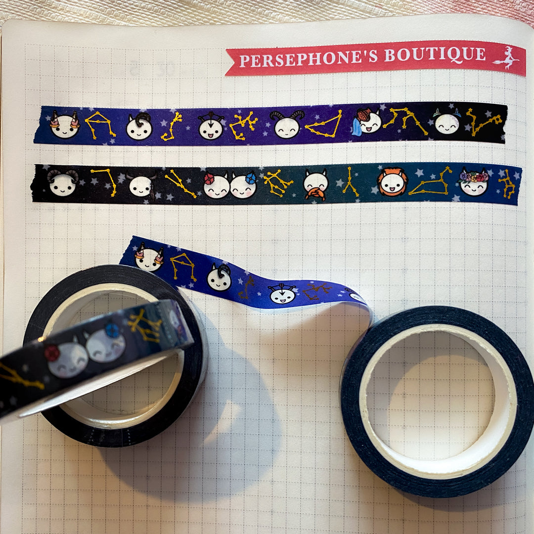 Demoji Zodiac Washi Tape - 10mm [gold foil]