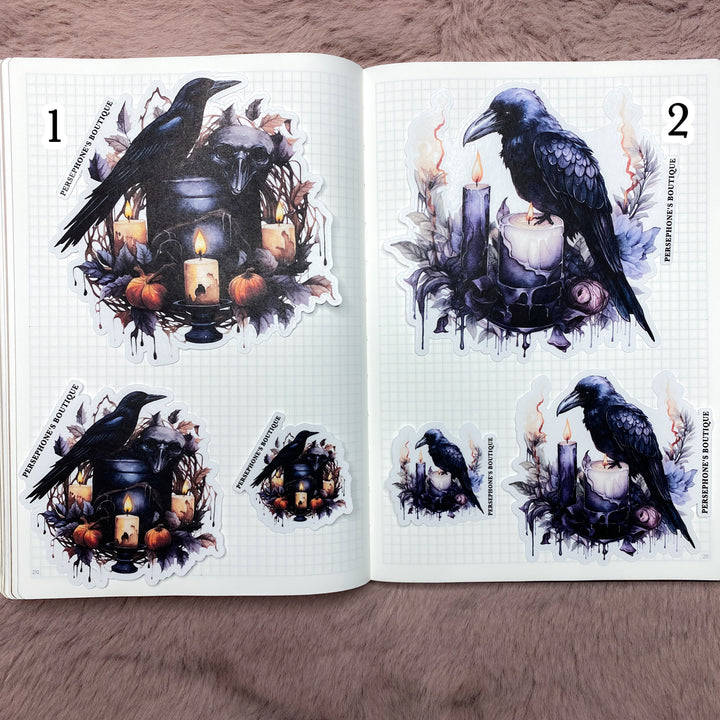 Halloween Raven Stickers