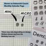 Mini/Micro Triple Moon Icons [washi paper]
