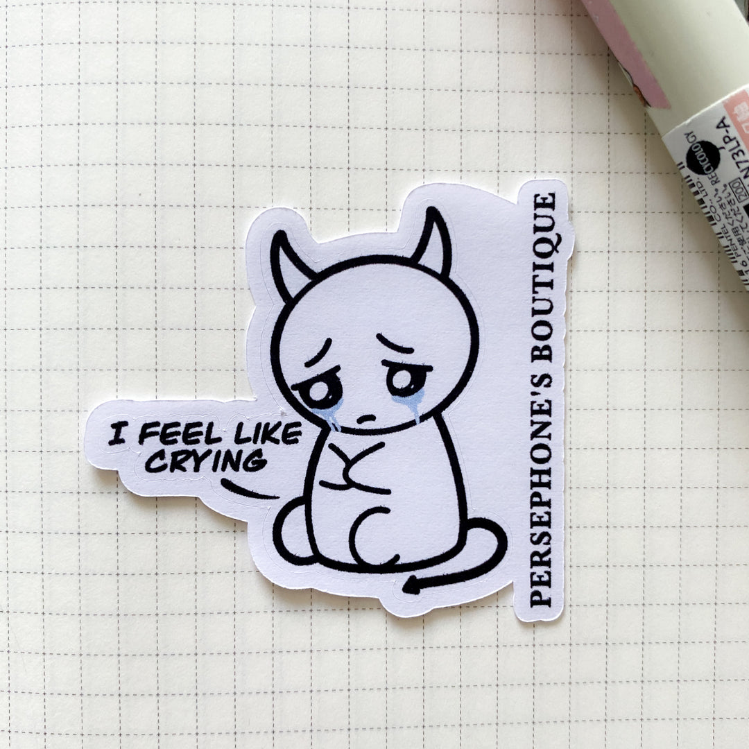 Crying Journaling Sticker