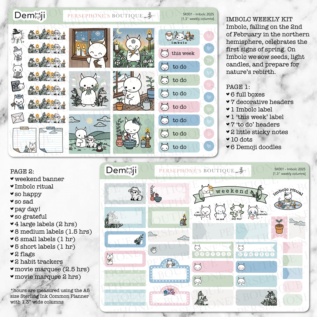 Imbolc 2025 Weekly Kit (1.3"/A5)