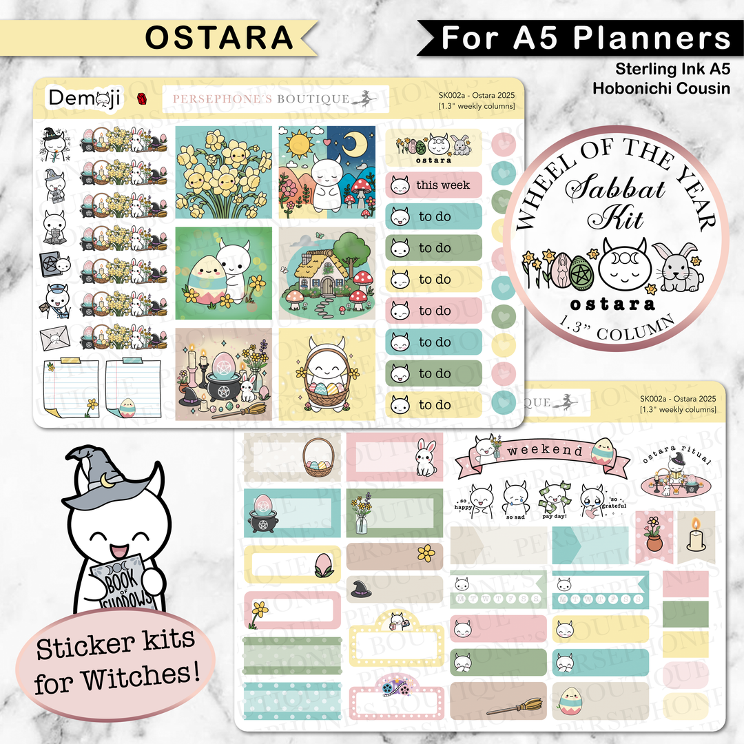 Ostara 2025 Weekly Kit (1.3"/A5) - Persephone's Boutique