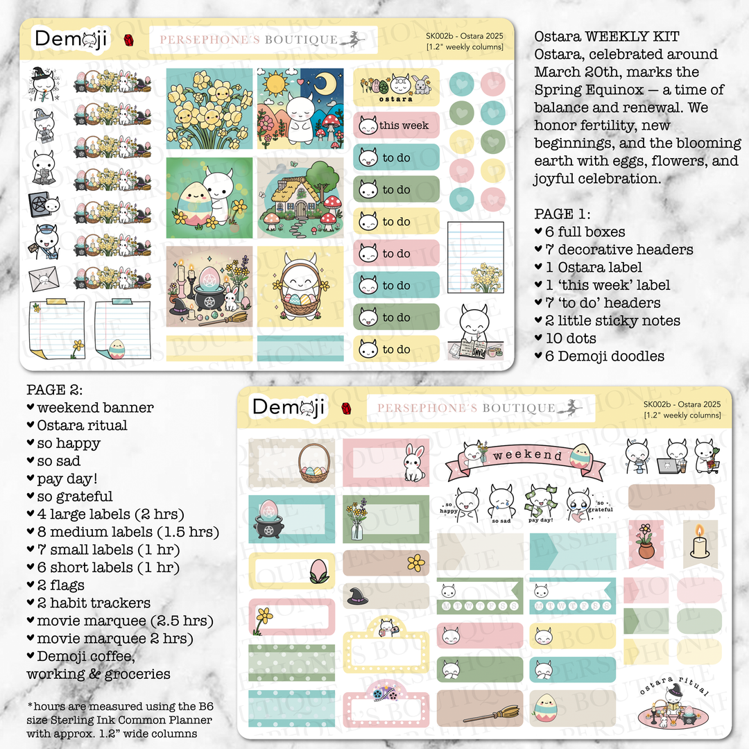 Ostara 2025 Weekly Kit (1.2"/B6)