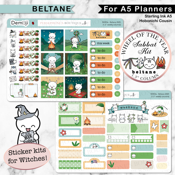 Beltane 2025 Weekly Kit (1.3"/A5) - Persephone's Boutique
