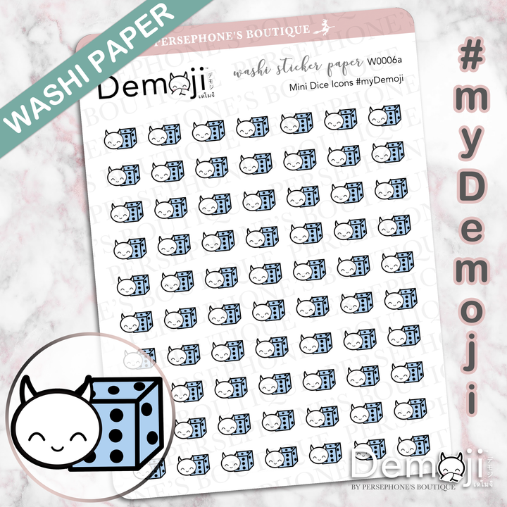 Mini/Micro Dice Icons [washi paper]