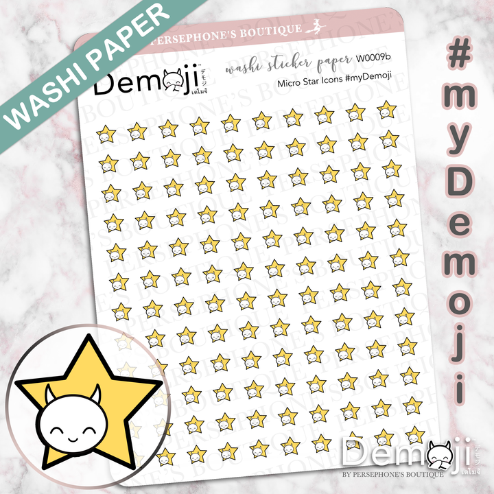 Mini/Micro Star Icons [washi paper]