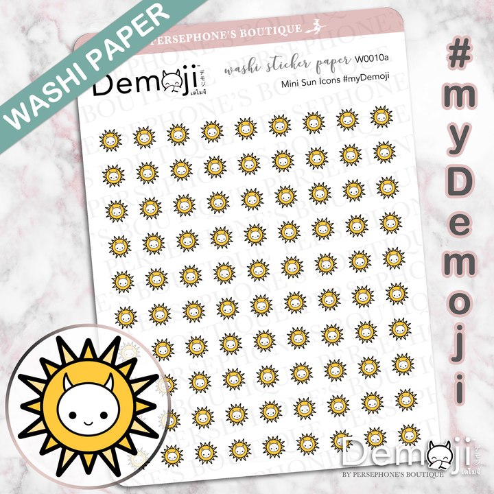 Mini/Micro Sun Icons [washi paper]