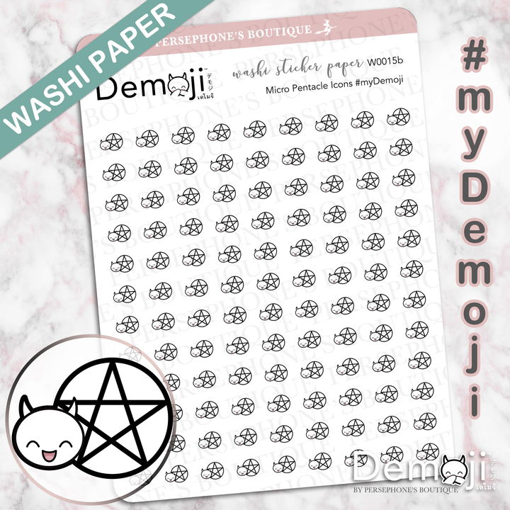 Mini/Micro Pentacle Icons [washi paper]