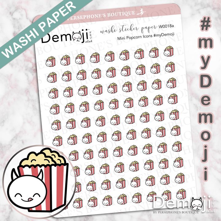 Mini/Micro Popcorn Icons [washi paper]