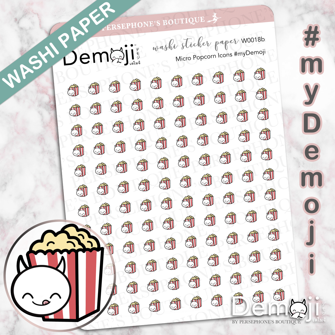 Mini/Micro Popcorn Icons [washi paper]