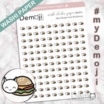 Mini/Micro Burger Icons [washi paper]