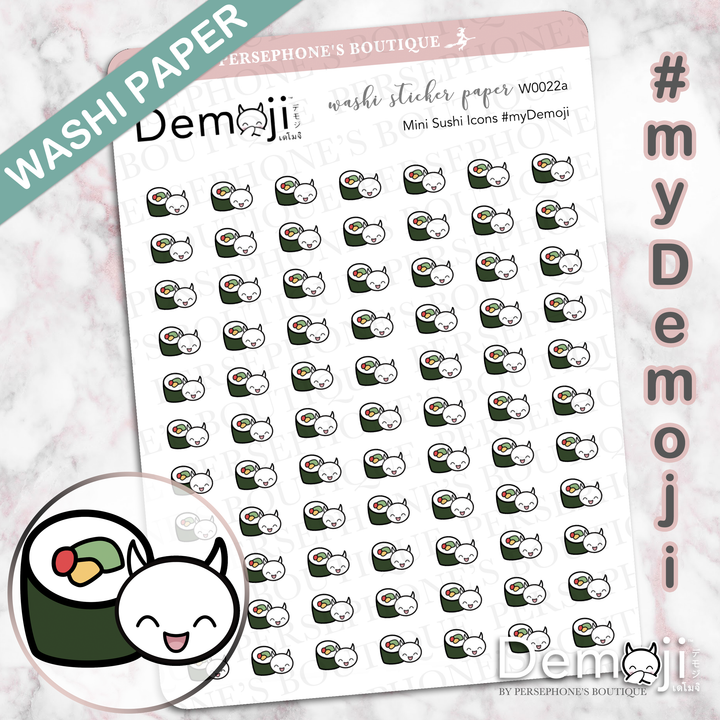 Mini/Micro Sushi Icons [washi paper]