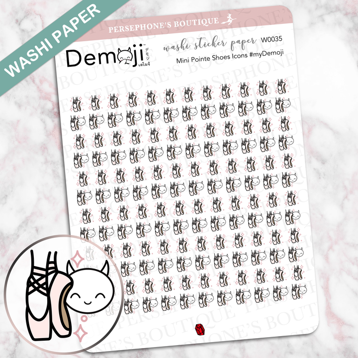 Mini Pointe Shoe Icons [washi paper]