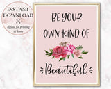 Be Beautiful Floral Printable - Persephone's Boutique