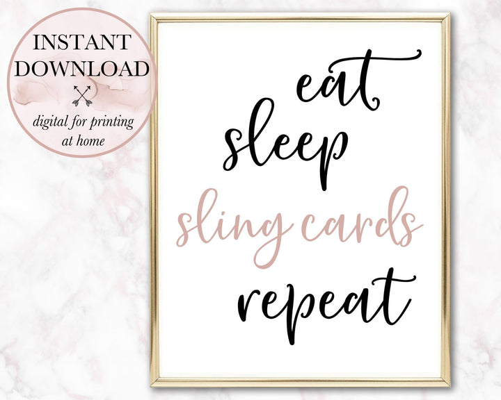 Eat Sleep Sling Cards Printable - Persephone's Boutique