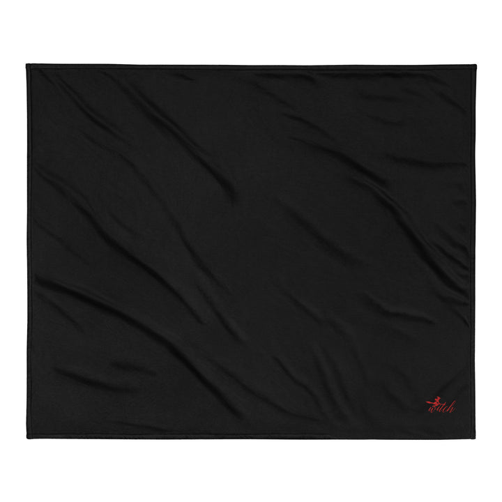 Witch on Broom Red Fleece Blanket - Persephone's Boutique