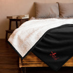 Witch on Broom Red Fleece Blanket - Persephone's Boutique