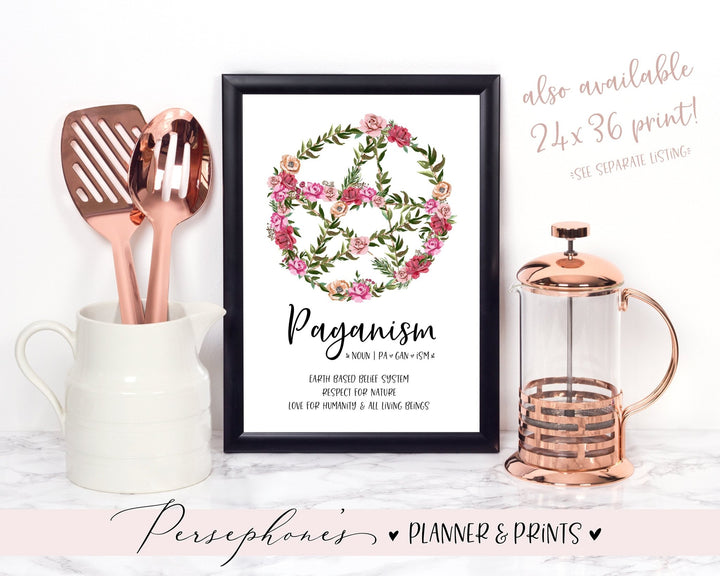 Floral Pentacle Printable - Persephone's Boutique