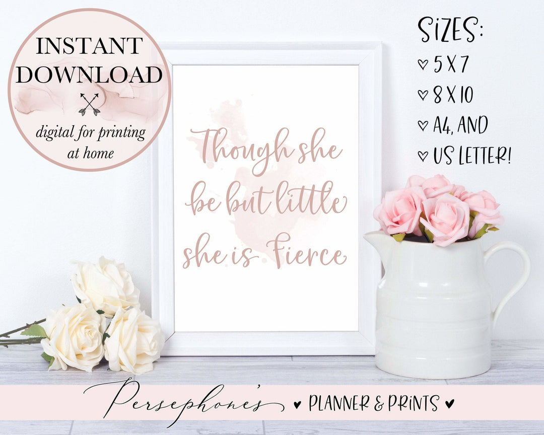 Little But Fierce Printable - Persephone's Boutique