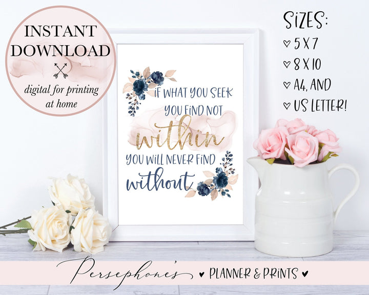 Seek Within Printable - Persephone's Boutique