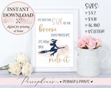 Size of Broom Printable - Persephone's Boutique