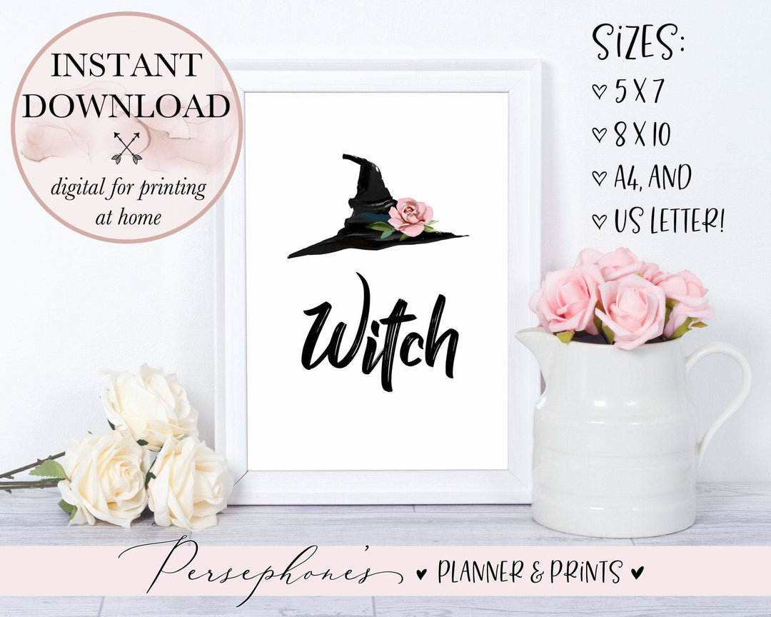 Witch & Hat Printable - Persephone's Boutique