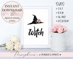 Witch & Hat Printable - Persephone's Boutique