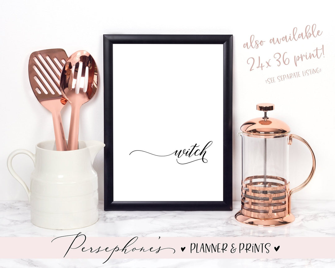 Witch Word Art Printable - Persephone's Boutique